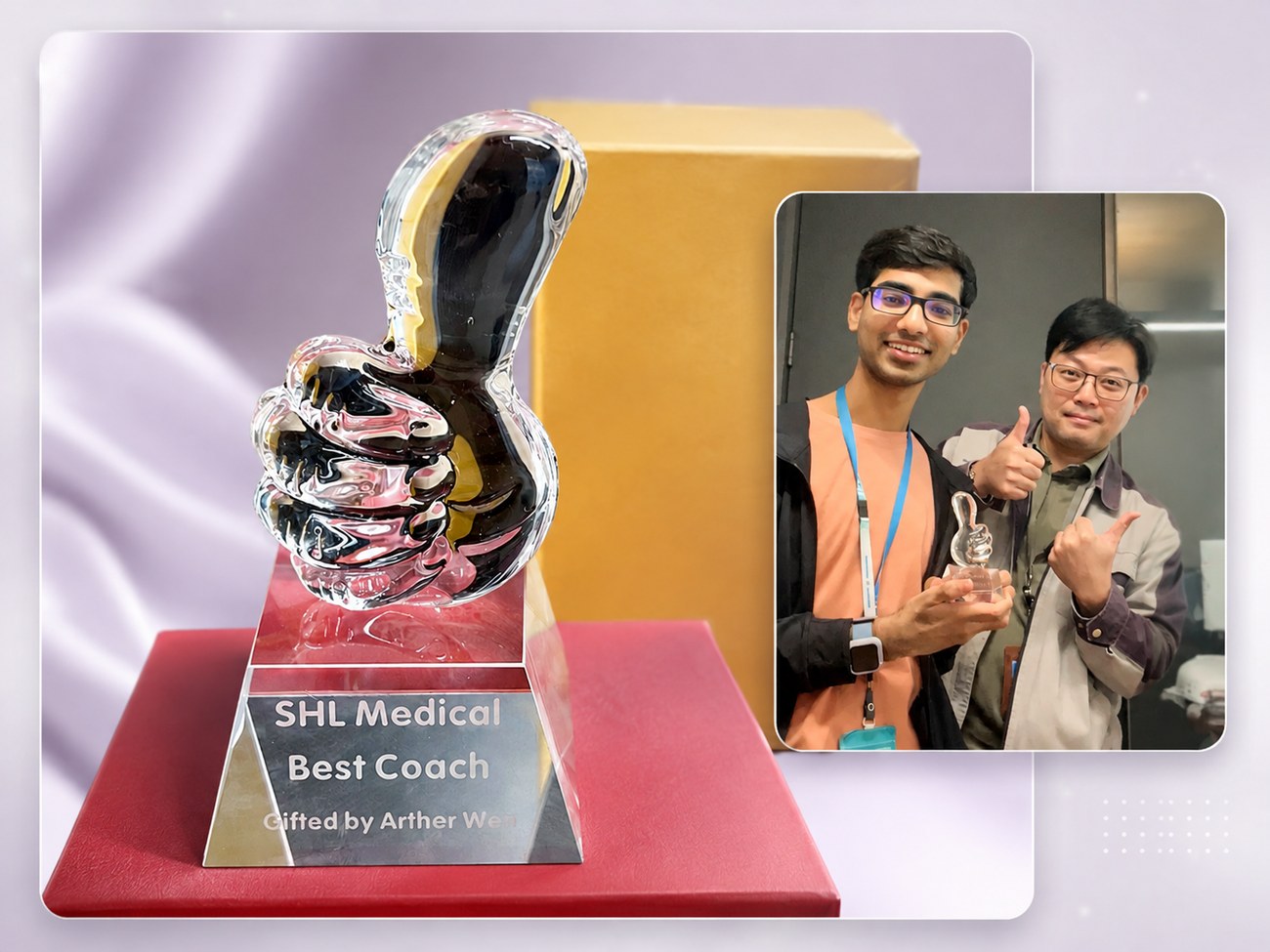 Best Coach Award — presented at SHL Medical